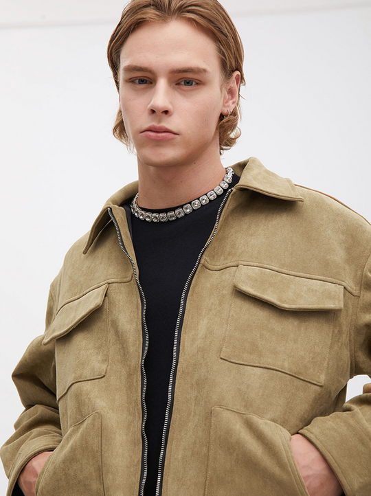 F3F Select Fabric Suede Jacket