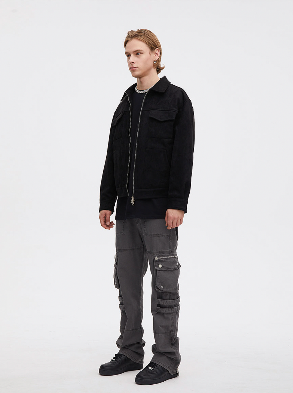 F3F Select Fabric Suede Jacket