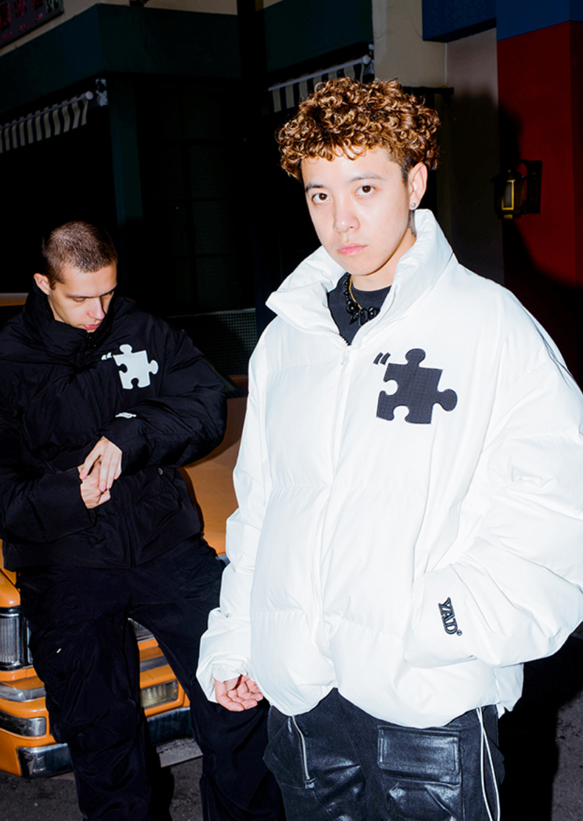 YADcrew Two Color Puzzle Cotton Jacket
