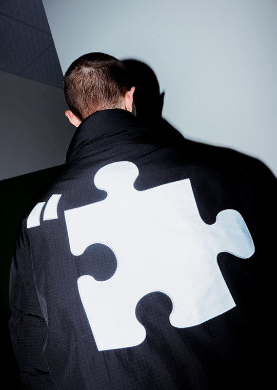 YADcrew Two Color Puzzle Cotton Jacket