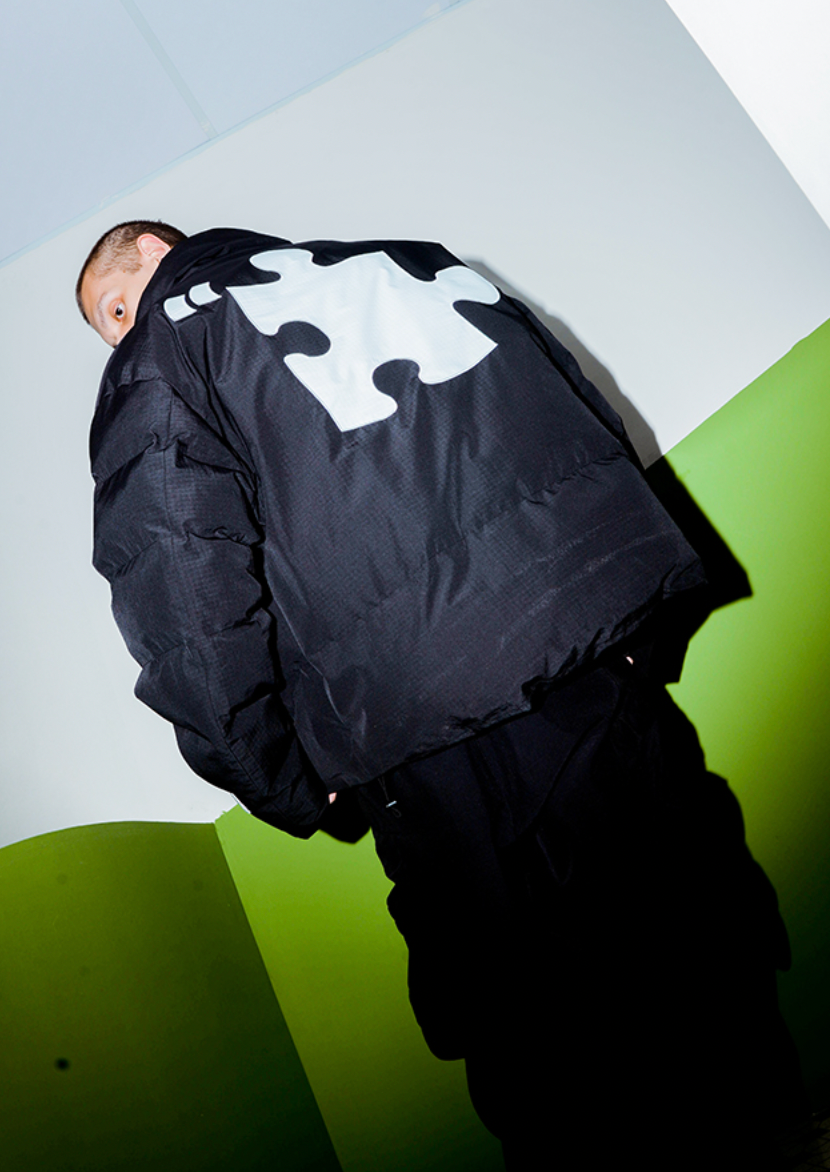 YADcrew Two Color Puzzle Cotton Jacket