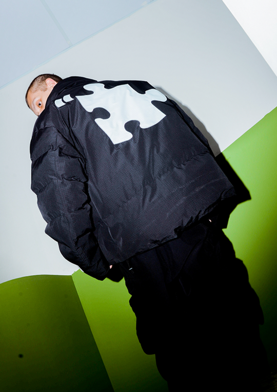 YADcrew Two Color Puzzle Cotton Jacket