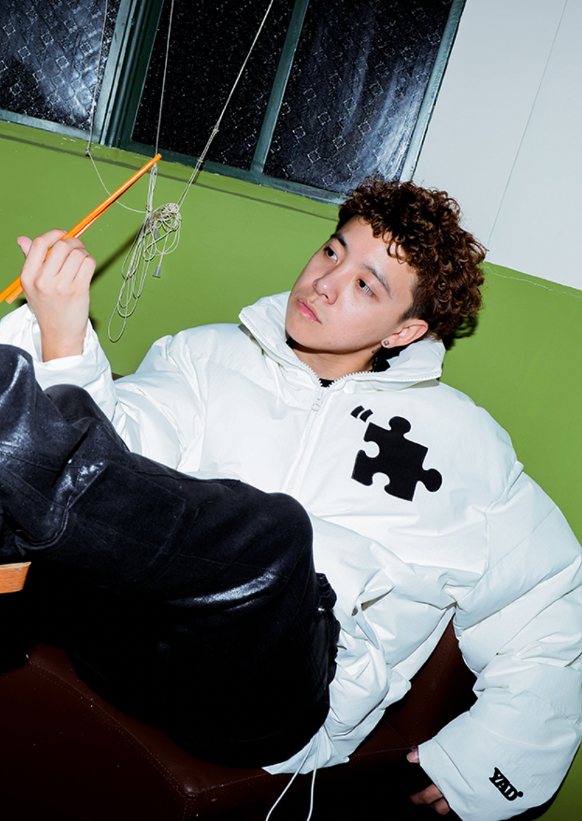 YADcrew Two Color Puzzle Cotton Jacket