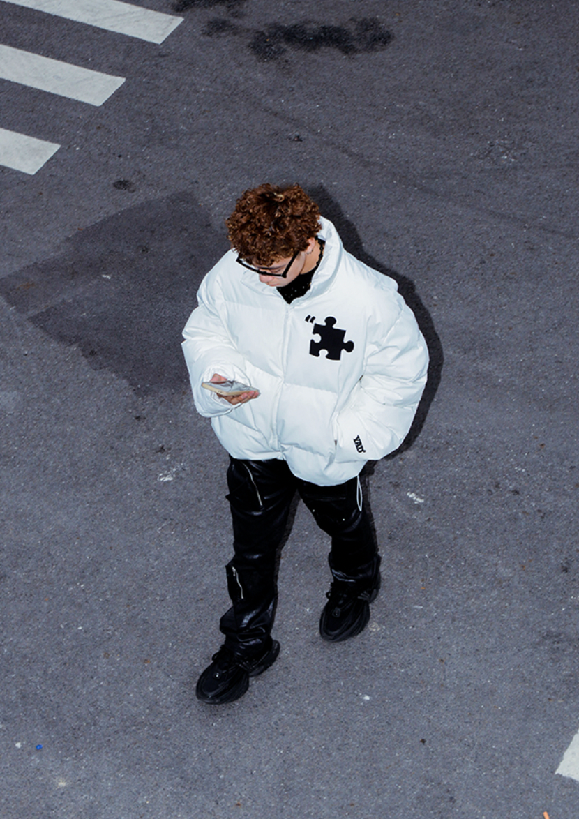 YADcrew Two Color Puzzle Cotton Jacket