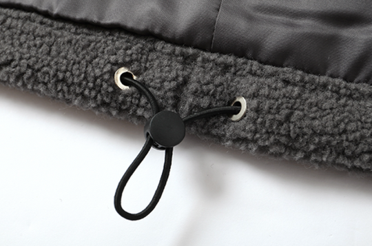 YADcrew R-STAR Star Contrast Sherpa Fleece Jacket