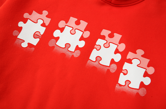 YADcrew Reflection Puzzle Print Hoodie