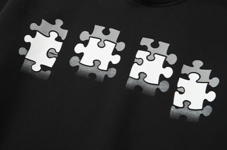 YADcrew Reflection Puzzle Print Hoodie
