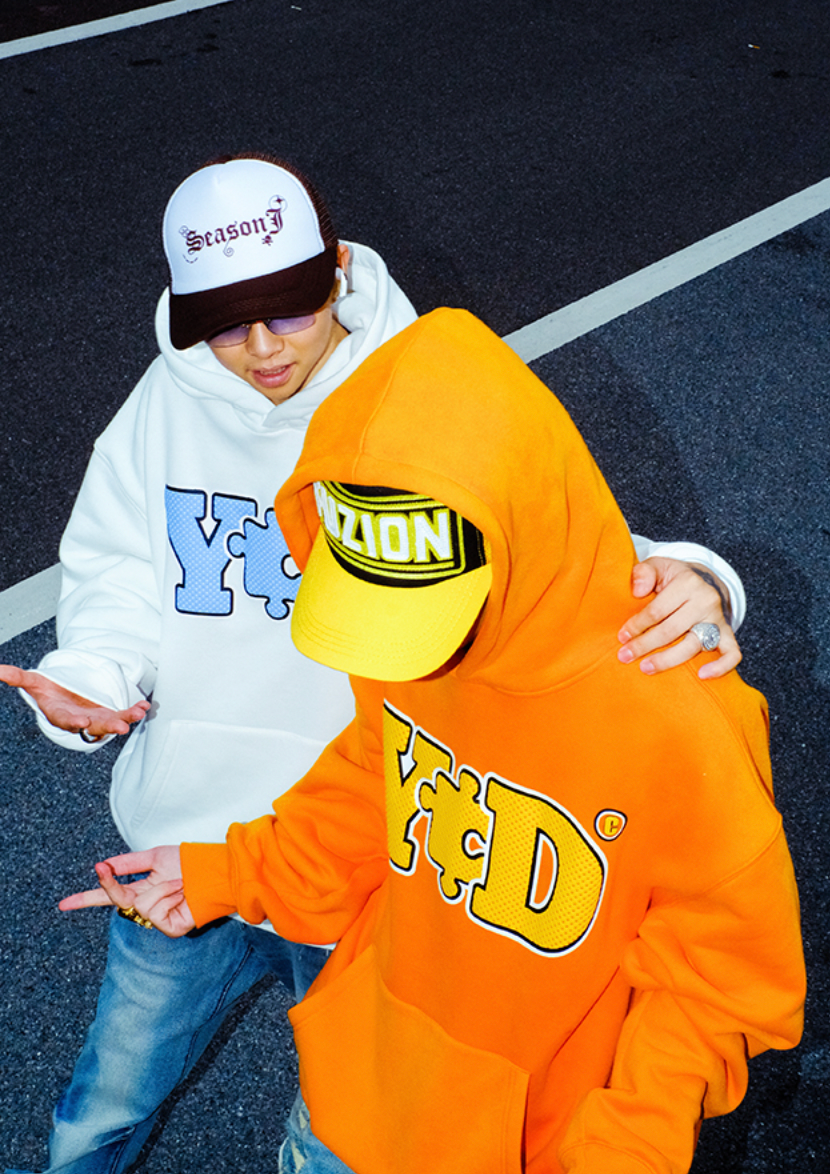 YADcrew Basic Polka Dot print Hoodie