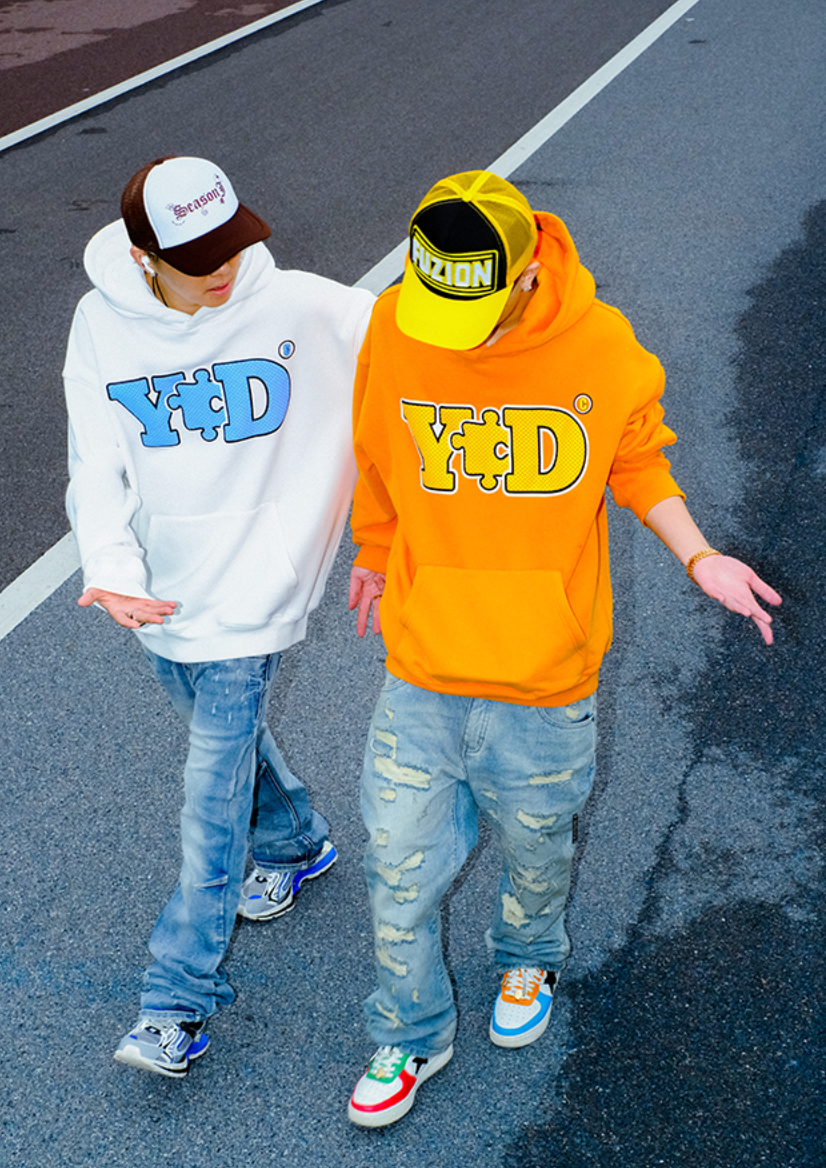 YADcrew Basic Polka Dot print Hoodie