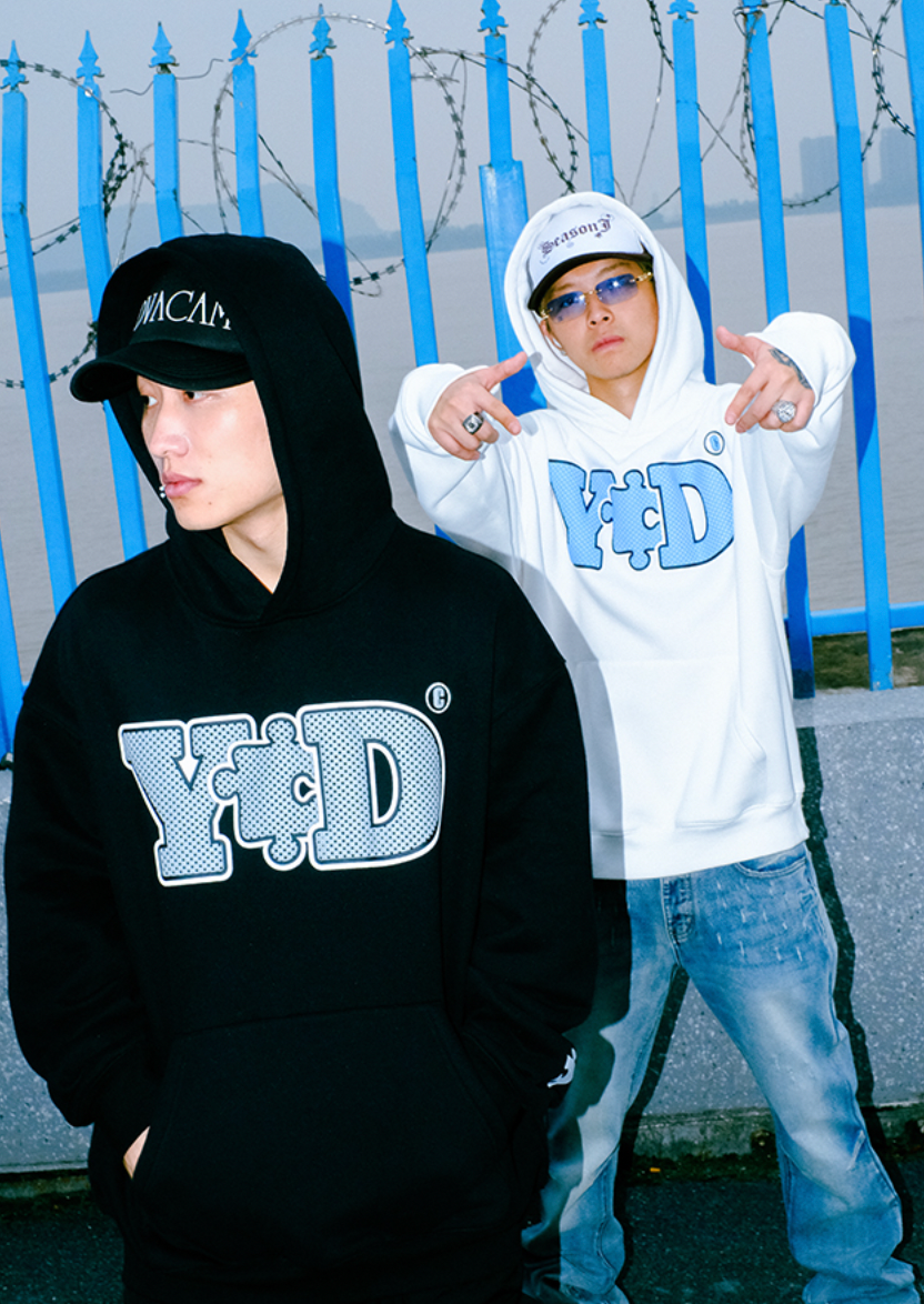 YADcrew Basic Polka Dot print Hoodie