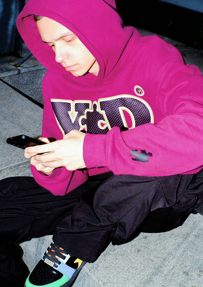 YADcrew Basic Polka Dot print Hoodie