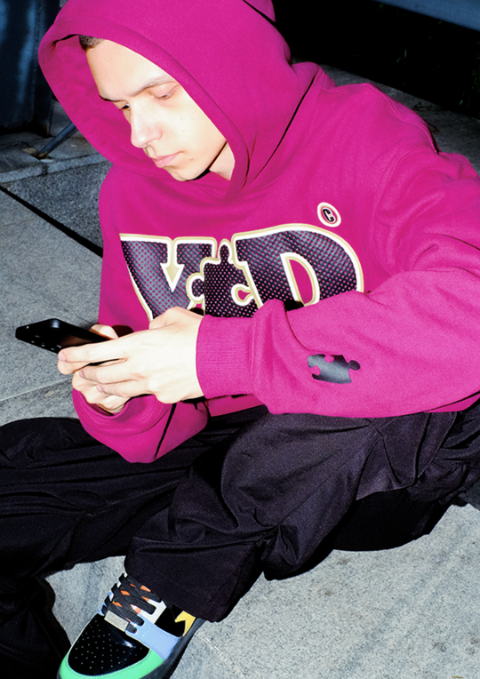 YADcrew Basic Polka Dot print Hoodie