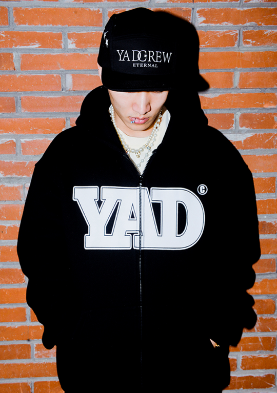 YADcrew Logo Puzzle Print Zipper Hoodie