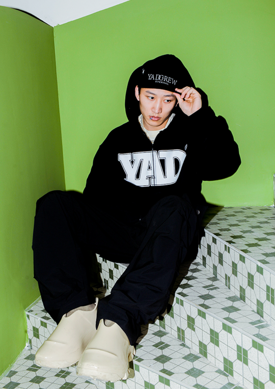 YADcrew Logo Puzzle Print Zipper Hoodie