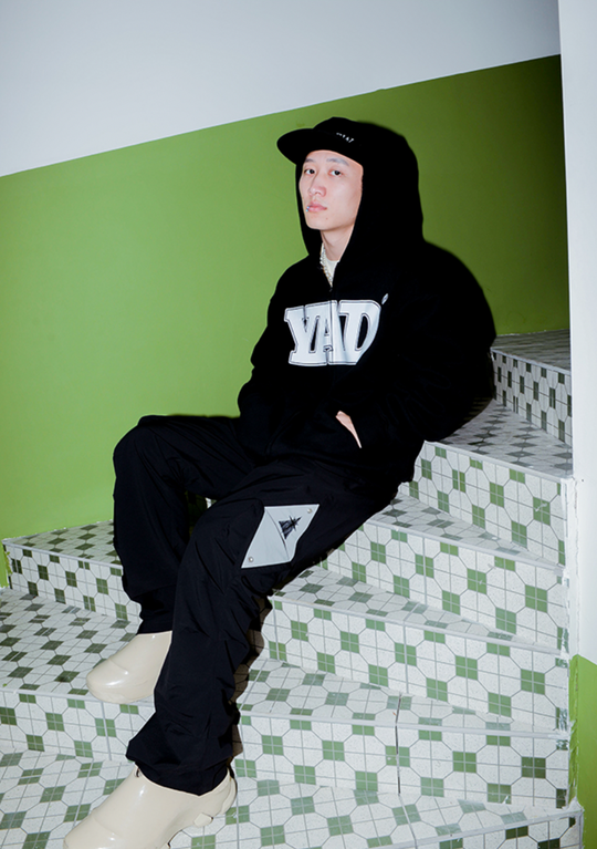 YADcrew Logo Puzzle Print Zipper Hoodie
