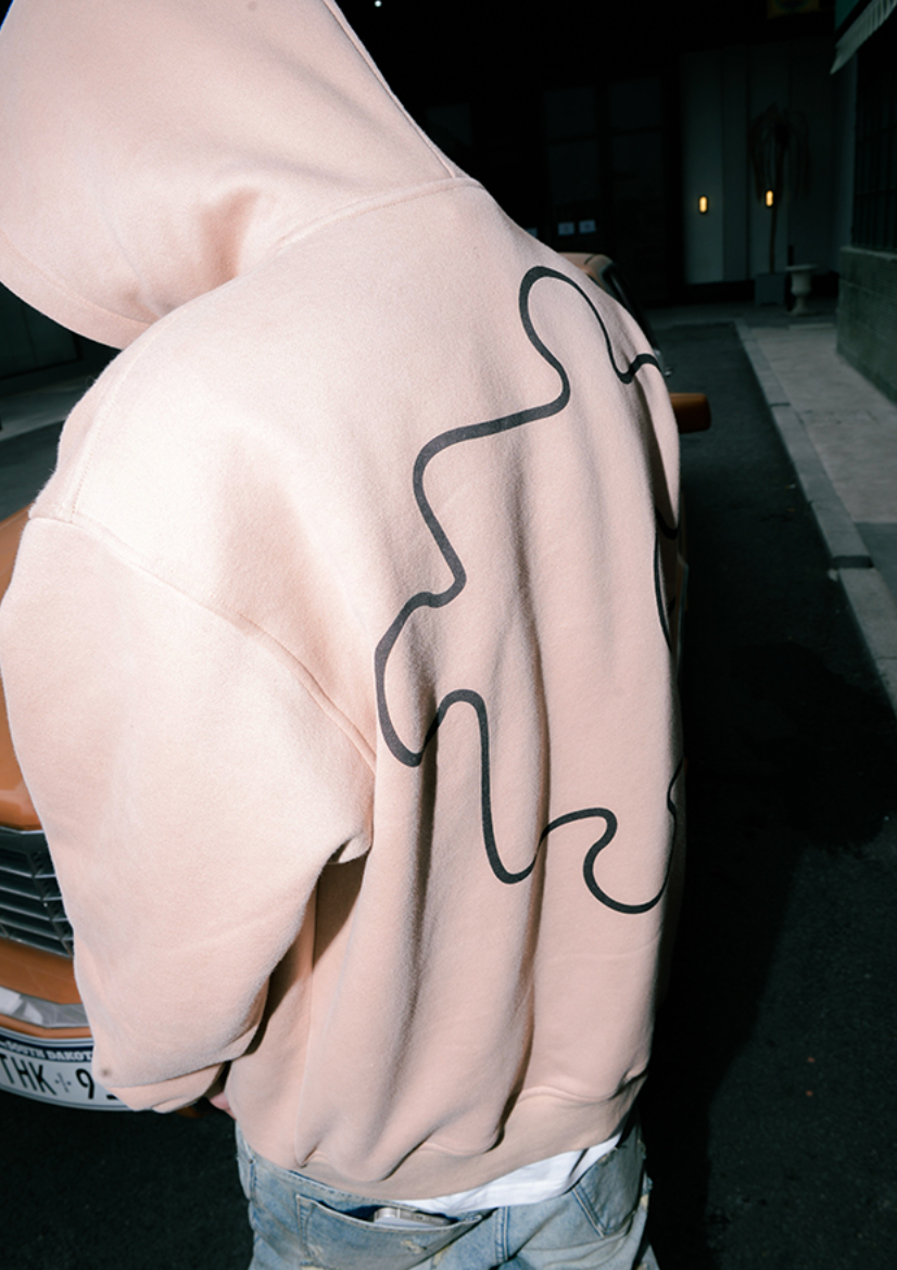 YADcrew Logo Puzzle Print Zipper Hoodie