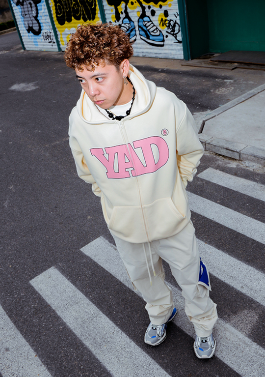 YADcrew Logo Puzzle Print Zipper Hoodie