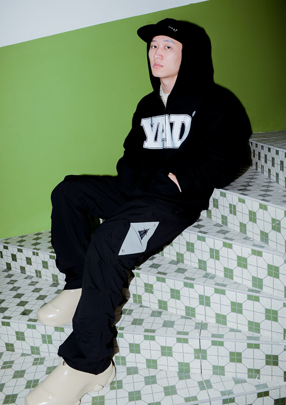 YADcrew Pleat Stacking Elasticity And Versatile Pants