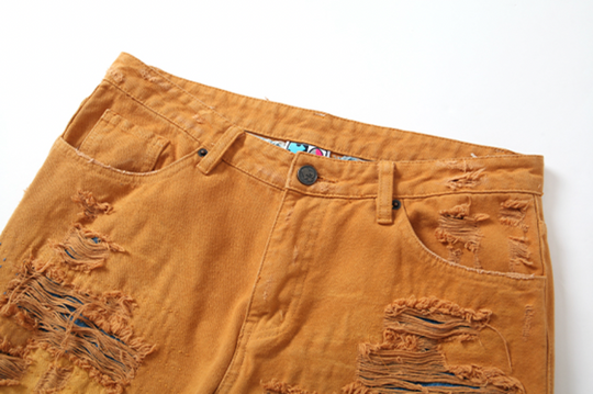 YADcrew Destruction Pleated Washed Jeans