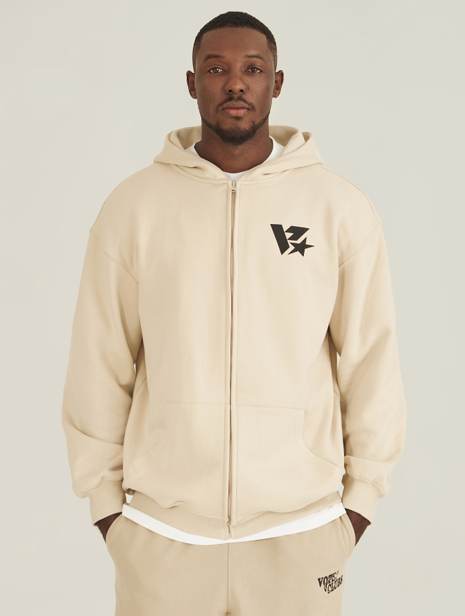 VOTE V-star Logo Zip UP Hoodie