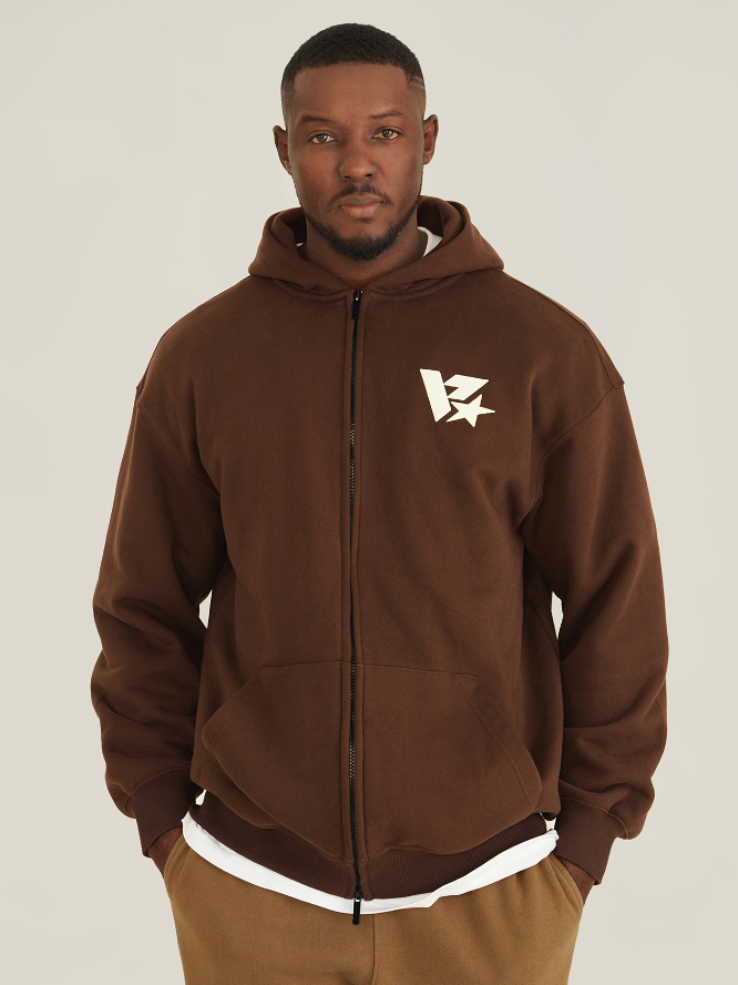 VOTE V-star Logo Zip UP Hoodie