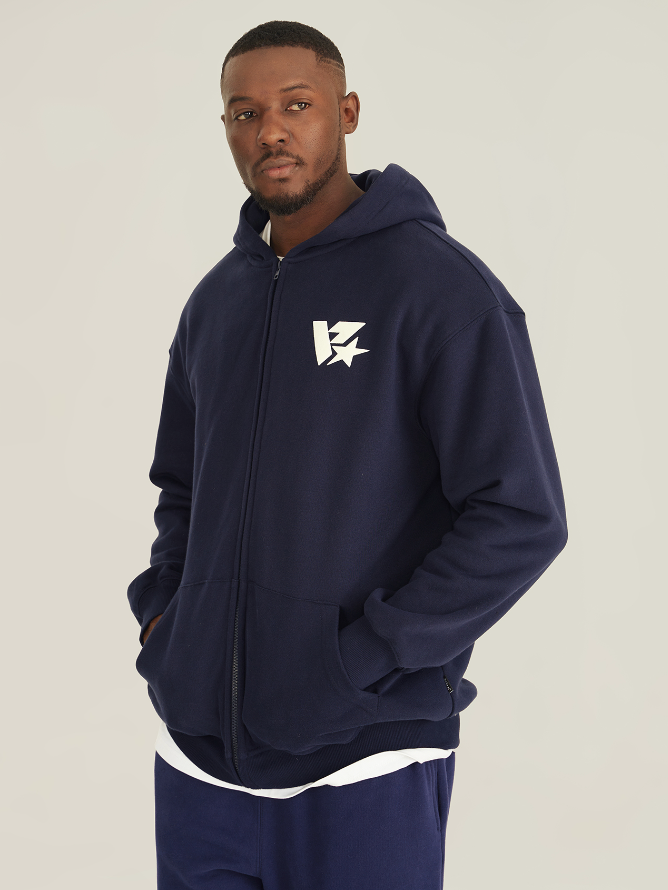 VOTE V-star Logo Zip UP Hoodie