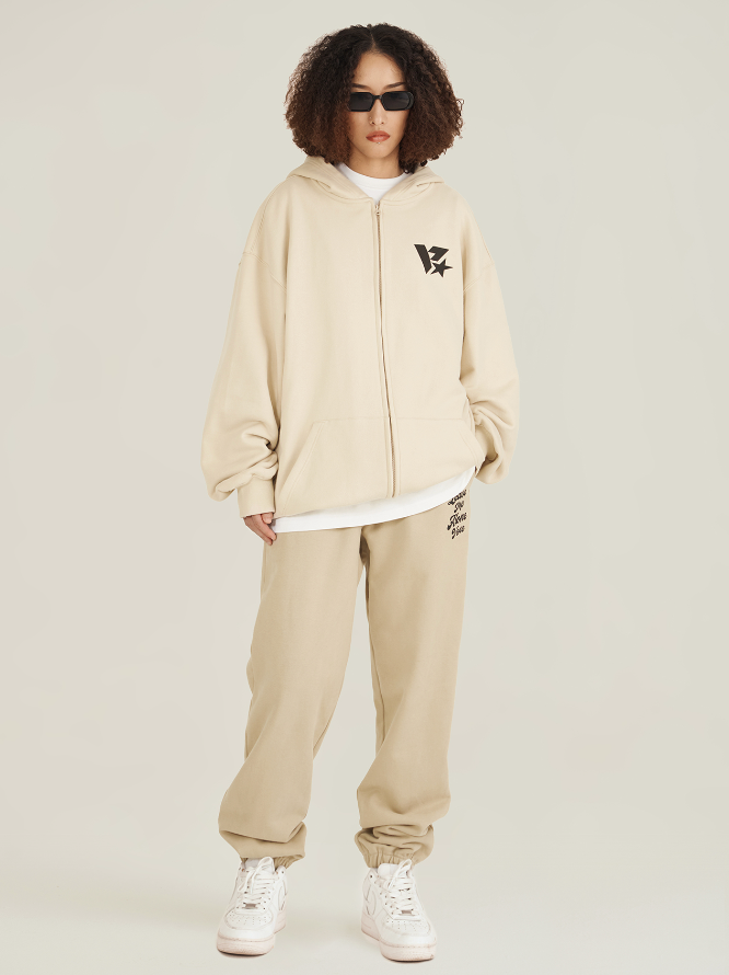 VOTE V-star Logo Zip UP Hoodie