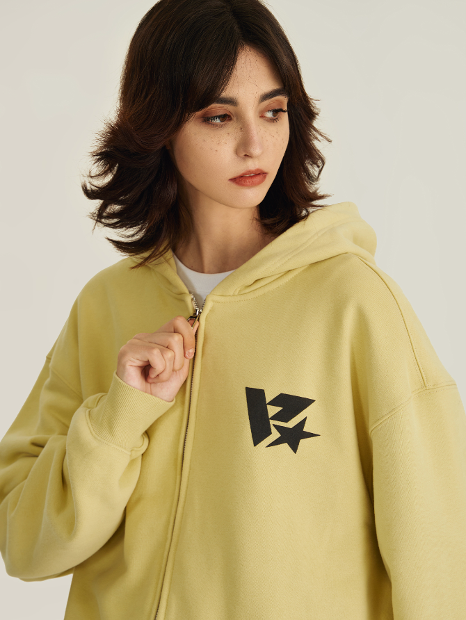 VOTE V-star Logo Zip UP Hoodie