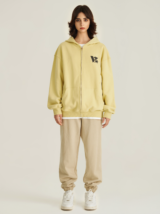 VOTE V-star Logo Zip UP Hoodie