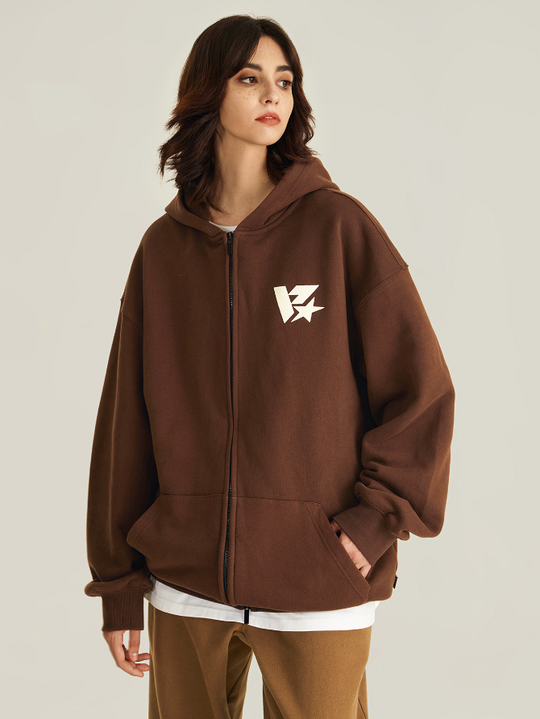 VOTE V-star Logo Zip UP Hoodie