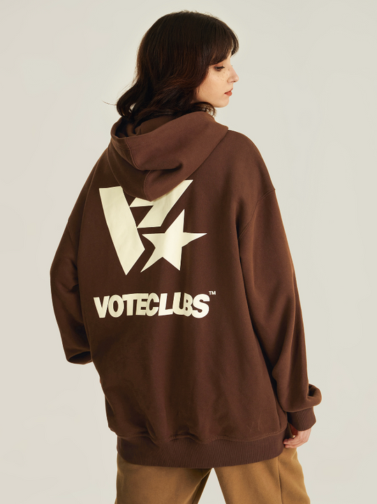 VOTE V-star Logo Zip UP Hoodie
