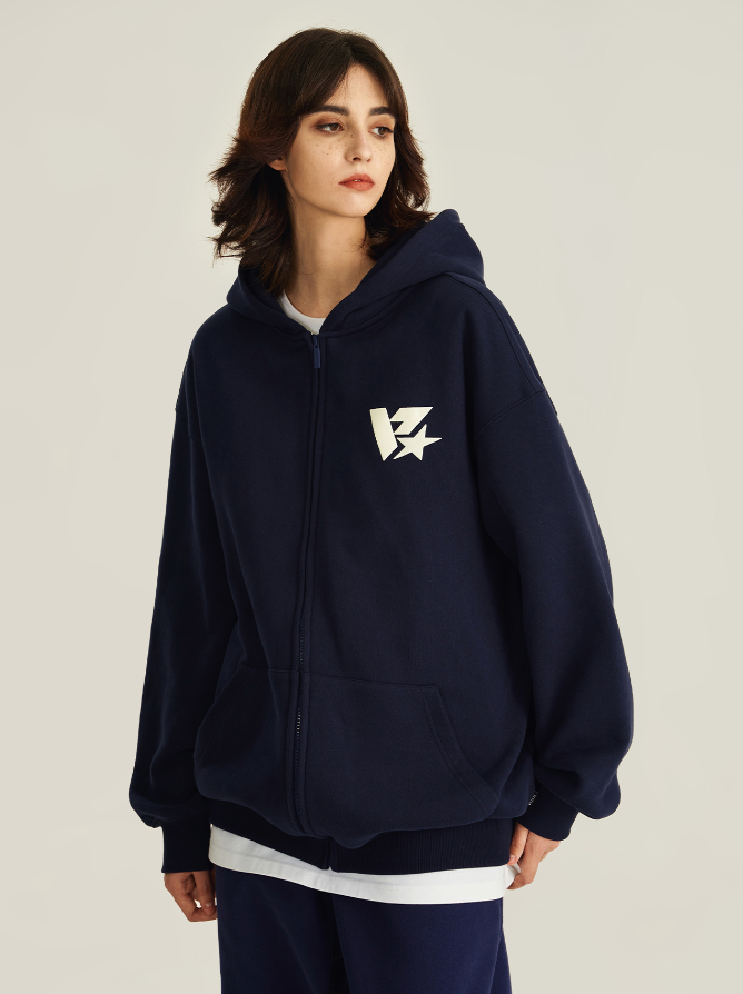 VOTE V-star Logo Zip UP Hoodie