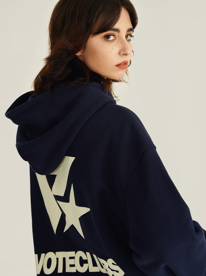 VOTE V-star Logo Zip UP Hoodie