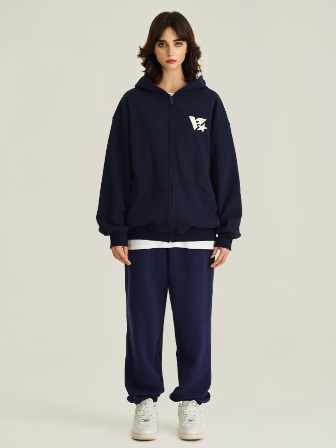 VOTE V-star Logo Zip UP Hoodie