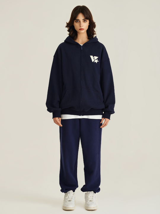 VOTE V-star Logo Zip UP Hoodie