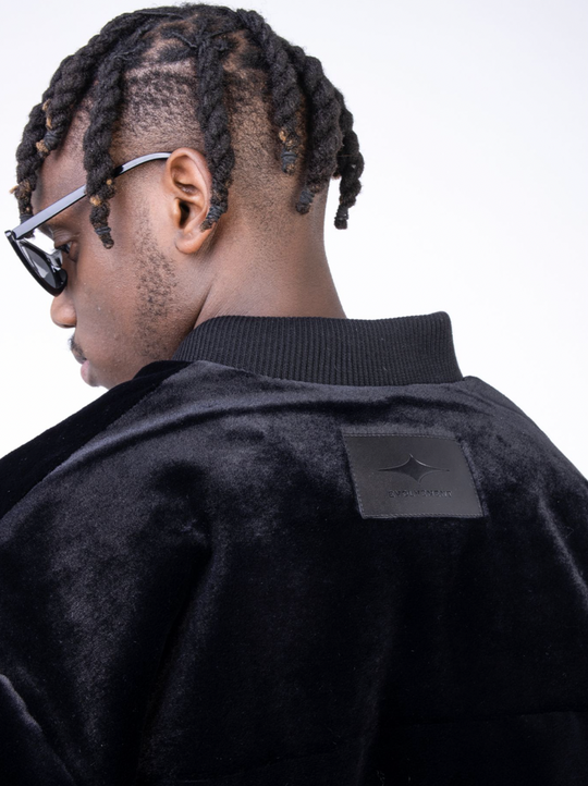 F3F Select Velvet And PU Leather Jacket