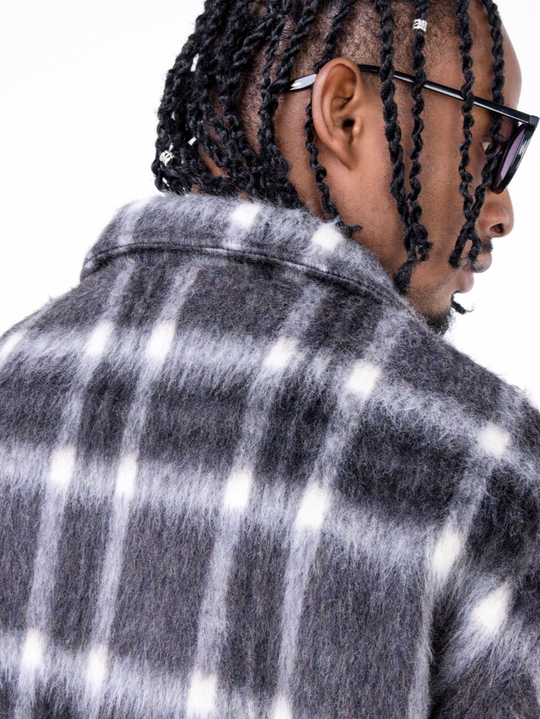 F3F Select Plaid Embroidered Tweed Jacket