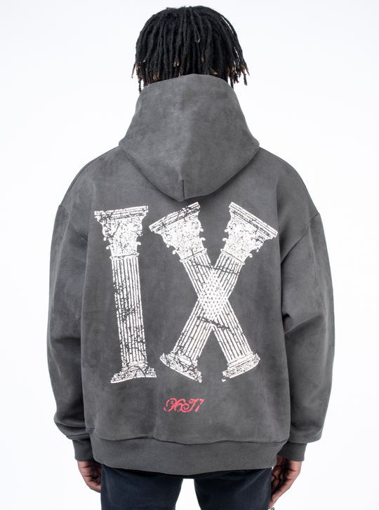 F3F Select Roman Wind Printed Suede Hoodie