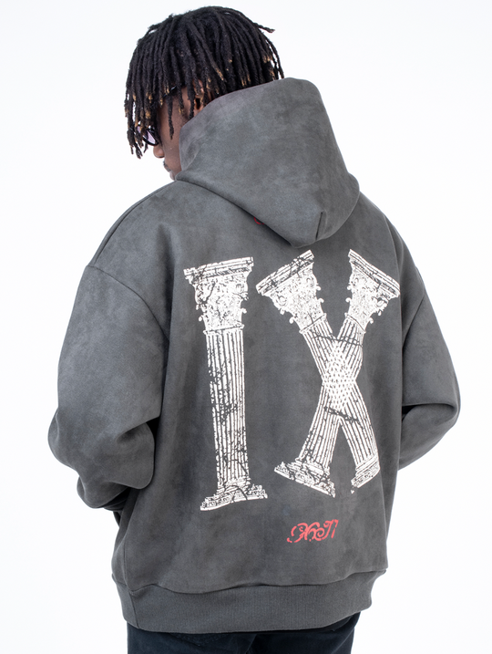F3F Select Roman Wind Printed Suede Hoodie