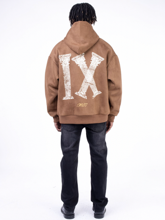 F3F Select Roman Wind Printed Suede Hoodie