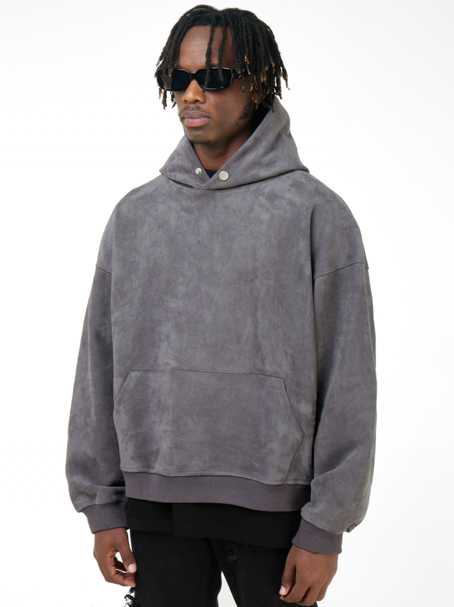 F3F Select Solid Color Suede Hoodie