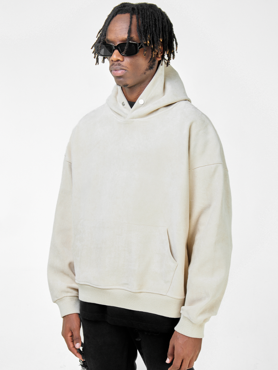 F3F Select Solid Color Suede Hoodie