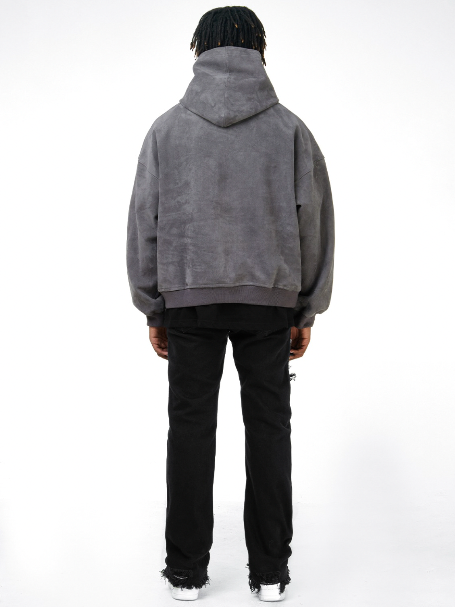 F3F Select Solid Color Suede Hoodie