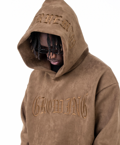 F3F Select Growing Embroidered Suede Hoodie
