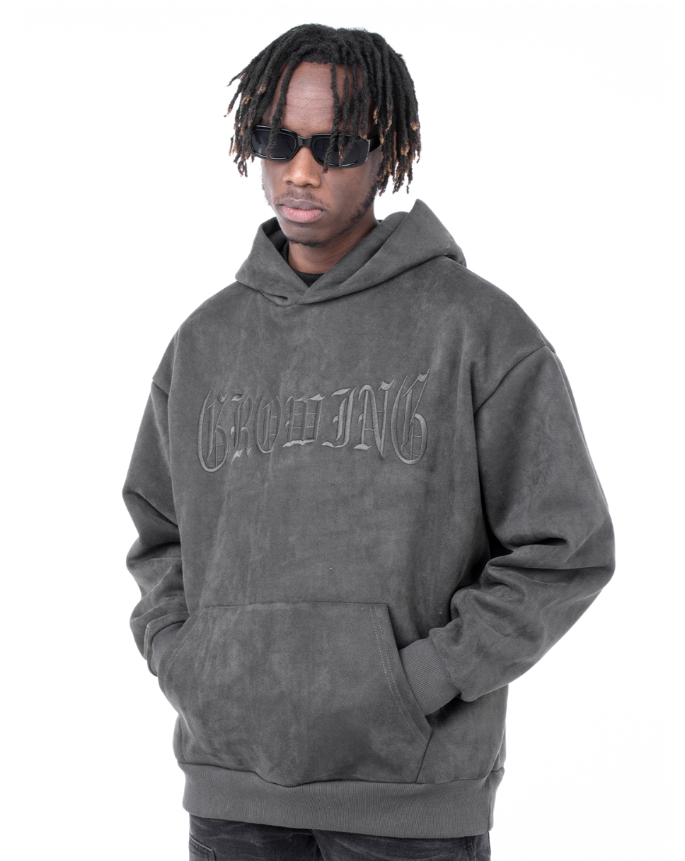 F3F Select Growing Embroidered Suede Hoodie
