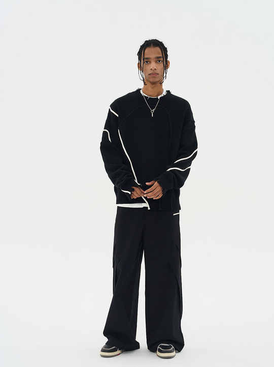 Harsh and Cruel Deconstruction Distressed Knit Sweater