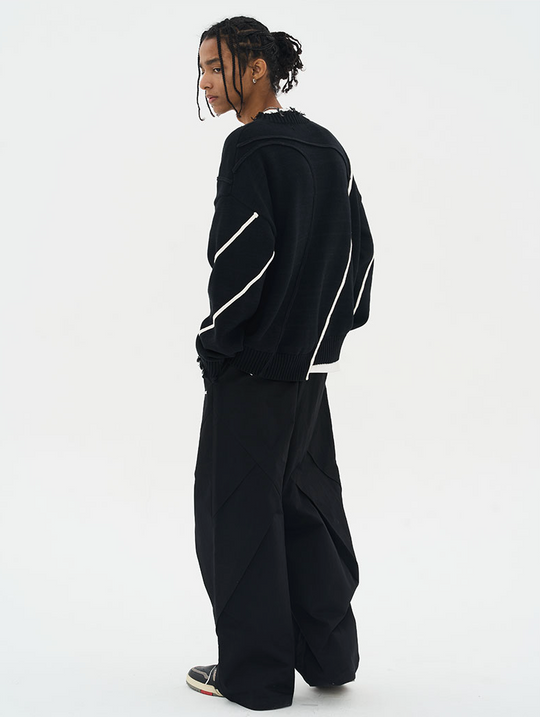 Harsh and Cruel Deconstruction Distressed Knit Sweater