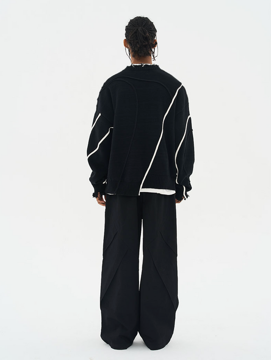 Harsh and Cruel Deconstruction Distressed Knit Sweater