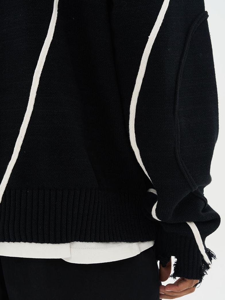 Harsh and Cruel Deconstruction Distressed Knit Sweater