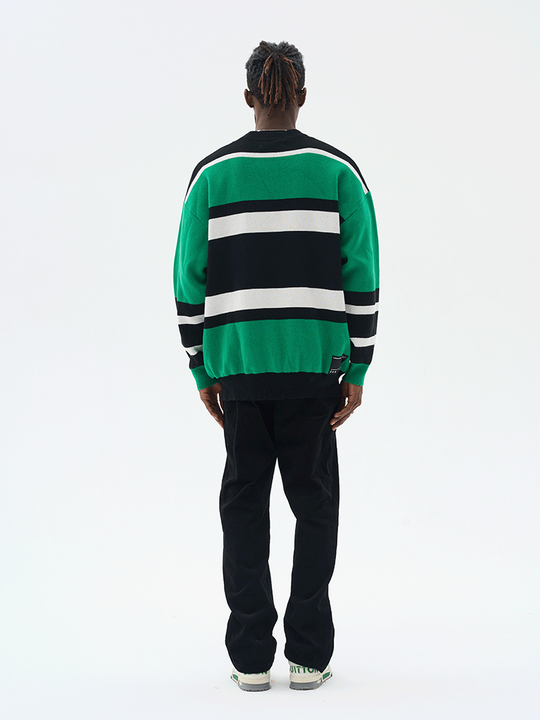 Harsh and Cruel Striped Logo Knit Sweater